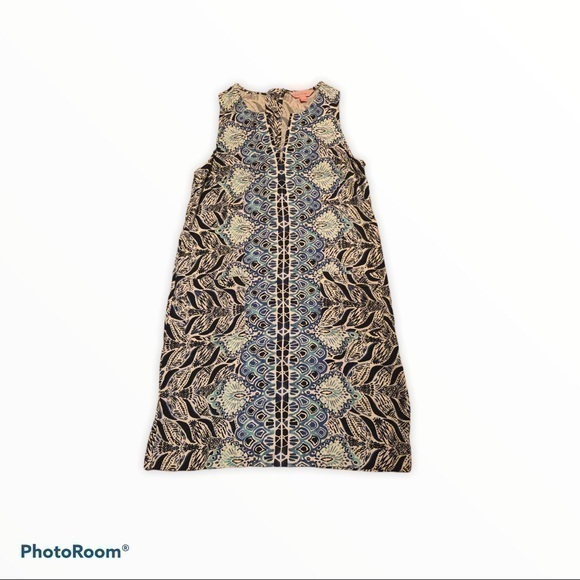 Lilly Pulitzer Black Blue Tunic Dress Sleeveless